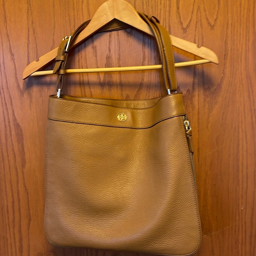 Tory Burch camel color leather purse